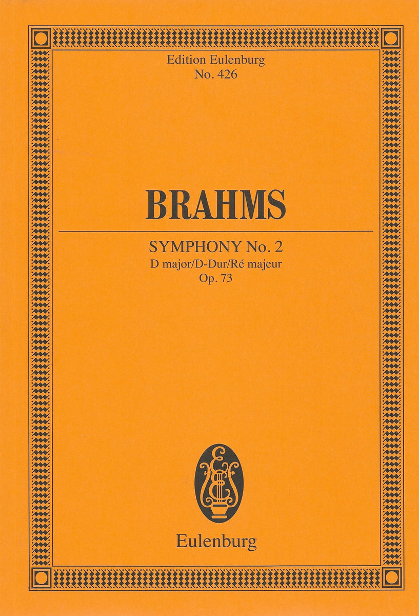 BRAHMS Sinfonia N.2 in Re Op.73, partitura Bongiovanni Musica