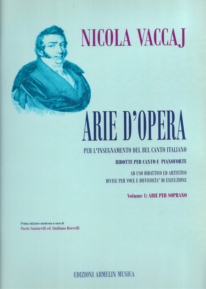 VACCAJ Arie D'Opera Per L'Insegnamento Del Bel Canto Italiano • Volu