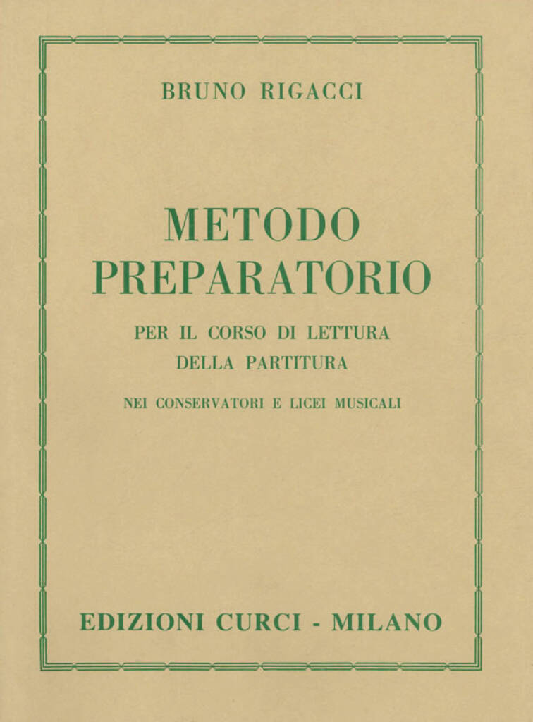 RIGACCI - Metodo preparatorio per il corso di lettura della partitura ...