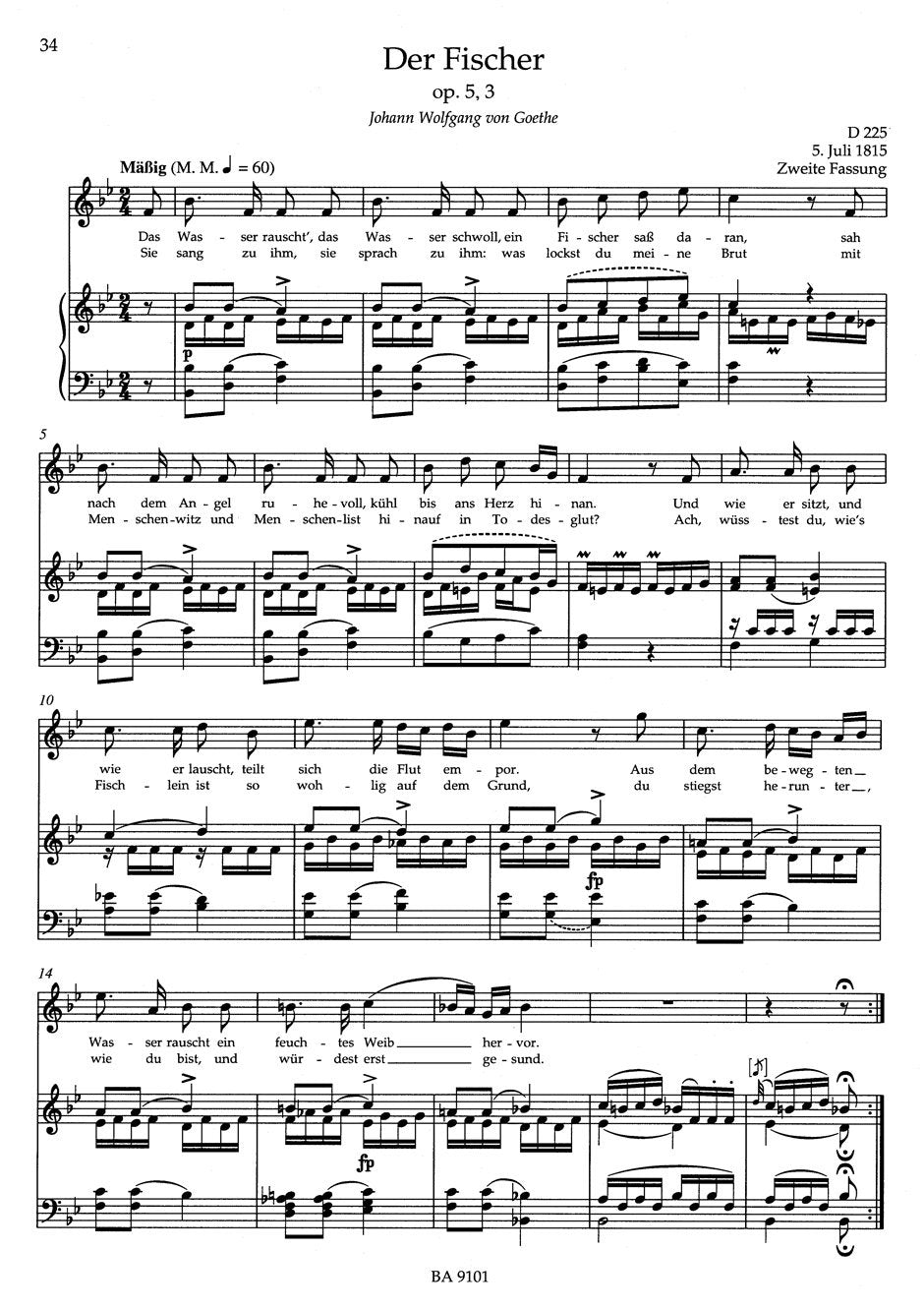 SCHUBERT - Lieder • Volume 1, (High Voice) [ger] – Bongiovanni Musica