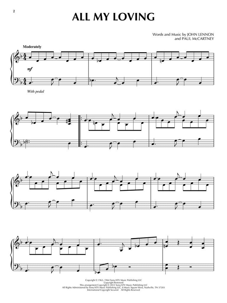 The Beatles Piano Solos – Spartiti Per Pianoforte Solo, 2a Edizione, 22 Brani - Foto 3